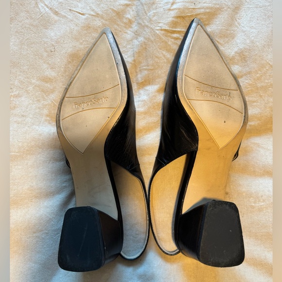 Franco Sarto Racer Black Slingback Heels - Size 10 - Picture 7 of 7